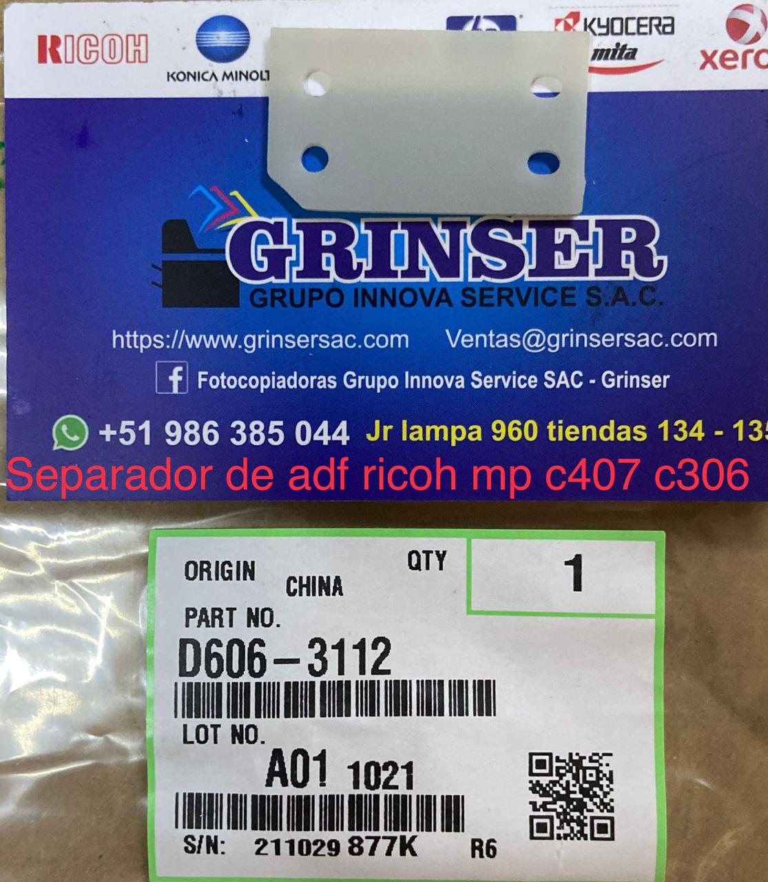 pad separador adf mp 307